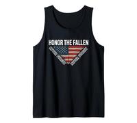 Honor the Fallen Never Forget Distressed American Flag Tank Top