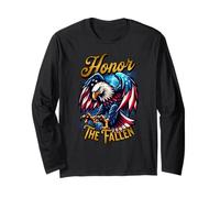 Honor The Fallen Thank The Living Memorial Day Veteran Eagle Long Sleeve T-Shirt