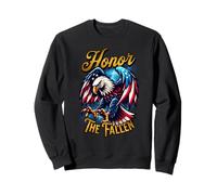 Honor The Fallen Thank The Living Memorial Day Veteran Eagle Sweatshirt