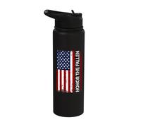 Honor The Fallen USA Flage Memorial Day Stainless Steel Insulated Water Bottle