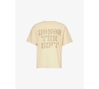 Honor the Gift Mens Bone Chain Stitch Brand-embroidered Cotton-jersey T-shirt Xl