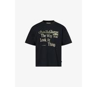 Honor The Gift Mens Honor The Gift Challenge Logo-Print Cotton T-Shirt Black 2XL