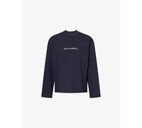Honor The Gift Mens Honor The Gift Don't Overthink It Logo-Embroidered Cotton Sweatshirt Navy XL