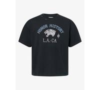 Honor The Gift Mens Honor The Gift Honor History Distressed Graphic Cotton-Jersey T-Shirt Black L