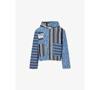 Honor The Gift Mens Honor The Gift Indigo Tapestry Cotton-Blend Hoody Blue L
