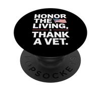 Honor the Living Thank a Vet Veterans Day PopSockets Adhesive PopGrip