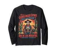Honor The West Día de Los Muertos Gunslinger Long Sleeve T-Shirt