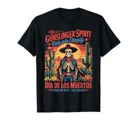 Honor The West Día de Los Muertos Gunslinger T-Shirt