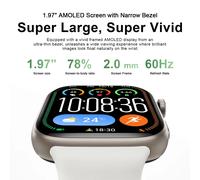 HONOR Watch X5i Global Version SmartWatch 1.97" AMOLED Display Bluetooth Call 21 Days Long Battery Life 109 Sports Modes 1ATM Official Standard Black