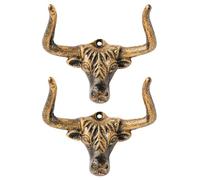HonorHut 2 Pieces Animals Key Holders with 2 Hooks Vintage Novelty Iron Metal Rack Holders for Cloth Hat Key