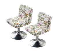 HonorHut Bar Stool Slipcover Square Seat Stool Covers for Swivel Chair Dining Chair Counter Stool Pub Chair Sage 2 PCs