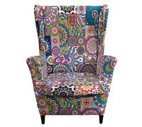 HonorHut Boho Arm Chair Cover Wing Chair Cover Washable Removable Spandex Sofa Armchair Covers Country House Style