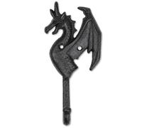 HonorHut Cast Iron Wall Hanger Vintage Dragon Decorative Wall Mounted Hook Includes Screws