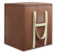 HonorHut Extra Large Storage Bag 210 L Dust-proof Zipper Moving Bag with Clear Label Pocket Brown Alternative to Moving Box