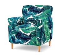 HonorHut Green Armchair Slipcovers Leaf Printed Stretch Sofa Cover Country House Style Room Decor
