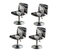 HonorHut Marble 4 Velvet Slipcovers for Bar Stools Barstool Chair Covers for Home Kitchen Dining Room Pub Counter