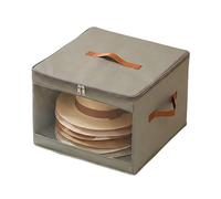 HonorHut Underbed Storage Box with Zip Dust-Proof Foldable Cowboy Hat Storage Boxes Grey 35×35×25 cm