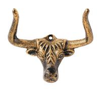 HonorHut Vintage Bulls Mounted Hooks Rustic Metal Animals Key Hangers for Dog Leashes Umbrella Hat