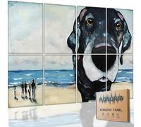 HONORIA 8 Pack Art Acoustic Panels 48X32Inches Sound Absorbing Panels,Self-adhesive Soundproof Wall Panels,Decorative Acoustical Wall Panels,Acoustic Treatment for Home Office&Recording Studio