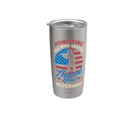 Honoring All Who Served Thank You Veterans Day Memorial Day Stainless Steel Insulated Tumbler
