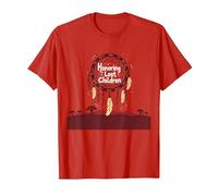 Honoring Lost Children Dreamcatcher Indigenous Memorial T-Shirt, Men, Red, XL