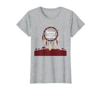 Honoring Lost Children Dreamcatcher Indigenous Memorial T-Shirt, Women, Heather Grey, L