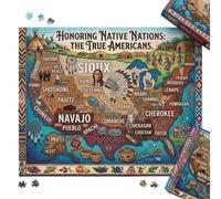 Honoring Native Nations: The True Americans Jigsaw Puzzle (2pcs)