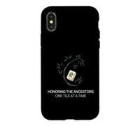 Honoring The Ancestors One Tile At A Time Mahjong Player Case for iPhone X/XS