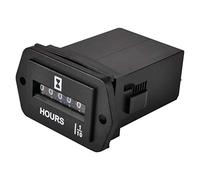 HonorMeet Analog Hour Meter,DC 6V to 80V,Total Hours for Maintenance,Data Storage for Lawn Mower Generator Tractor RV Motorhome Air Compressor.(Diamond-DC)