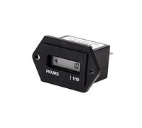 HonorMeet Digital DC Hours Counter, Applicable to 12V 24V 36V 48V 72V 90V,Total Hours Logging,Data Storage for Garden Tractor Generator Go-kart Motorbike RV Motorhome Snowmobile.(Diamond-DC)