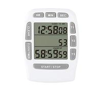 HonorMeet Digital Kitchen Triple Timer,Count-down & Count-up Tracking,Loud Buzzer Reminder,Battery Replaceable for Baking Cooking BBQ Gym Exam Meeting Personal Care. (White)