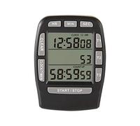 HonorMeet Digital Kitchen Triple Timer,Count-down & Count-up Tracking,Loud Buzzer Reminder,Battery Replaceable for Baking Cooking BBQ Gym Exam Meeting Personal Care(Black)