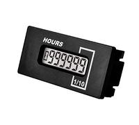HonorMeet Digital LCD Hour Meter,Volt.AC 85V to 250V,DC 60V to 150V, Hours Counting for Maintenance,Works on Lawn Mower Log Splitter Club Car Go-Kart Outboards Electric Car. (With Fixed Support)