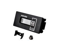 HonorMeet Digital LCD Hour Meter,Volt.AC 8V to 85V,DC 6V to 60V, Hours Counting for Maintenance,Works on Lawn Mower Log Splitter Club Car Go-kart Scrubber Machine Electric Car. (With Fixed Support)