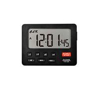 HonorMeet Digital Table Timer,4 Events Count down/Count up Record,Current Clock Display,Buzzer Reminder for Kids and Adults,Time Management for Gym Reading Camping Hiking Cooking Baking(Black)