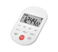 HonorMeet Digital Table-top Timer, 4 Activities Count down/Count up,Real-time Clock Display,Buzzer Alarm Reminder for Kids and Adults,Time Management for Gym Reading Camping Hiking. (White)