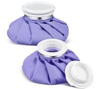 Honoson 2 Pack Reusable Ice Pack Cold and Hot Use Hot Water Bag Adults Cold Packs for Injuries Pain Relief Wisdom Teeth Breastfeeding Tired Eyes, 5.5 Inches (Purple)