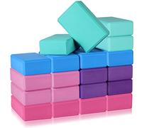 Honoson 20 Pcs Yoga Blocks Bulk 9''x6''x3'' High Density EVA Foam Blocks for Exercise Pilates Meditation, Lightweight Non-slip Surface, Improve Strength Balance Flexibility(Multicolor)