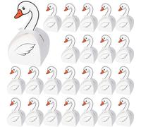 Honoson 24 Pcs Goose Theme Birthday Candy Box White Silly Goose Party Paper Box Fun Snacks Bag Treat Swan Gift Favor for Baby Shower Birthday Party Supplies