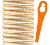 Honoson 300 Pieces Plastic Trimmer Blades Replacement Mowing Grass Trimmer Nylon Blades Compatible with 2-2 3-2 FSA 45 57 FSE 52 (Orange)