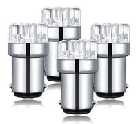 Honoson 4 Pieces LED 90 Bulb 1004 Marine LED Replacement Bulb BA15D LED Bulb for Boat Navigation Lights, Boat Anchor Lights, Stern Lights, DC 12v