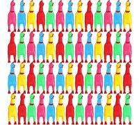 Honoson 50 Pcs Rubber Chickens Squeak Screaming Chicken Novelty Dog Toy, 6.3 Inch(Multi Colors)