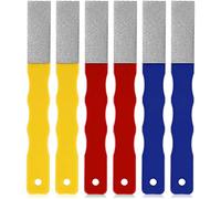 Honoson 6 Pcs Diamond Sharpening Hones Sets Color Coded Diamond Sharpening Stones Tools Flat Hand File Knife Set for Hunting, Outdoor