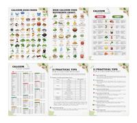 Honoson 6 Pcs High Calcium Foods List Poster High-calcium Reference Chart Osteoporosis Food List Poster Bone Health Diet Nutrition Healthy Food for Osteoporosis Kitchen Fridge Wall Decor