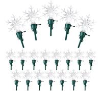 Honoson 60 Pcs Christmas LED Replacement Bulb Xmas Snowflake Replacement Bulb Christmas Tree Wire Light Set Indoor Outdoor String Light LED Light for Festival Patio Garden (Cold White)
