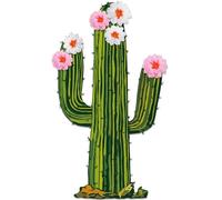 Honoson 7 Pcs Large Cactus Party Decorations Jointed Cactus Cut Out Cardboard Standup Summer Green Plant Wall Decor for Birthday VBS Halloween Photo Prop Wild Western Party