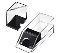 Honoson Blackjack Shoe and Discard Tray Clear Acrylic Blackjack Dealing Shoe Card Dispenser for Playing Cards Discard Holder Trays for Game Poker Accessories(4 Deck)