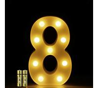 HONPHIER® LED Number Lights Marquee Decoration Light Up Numbers Night Light Lights Sign for Home Party Wedding Anniversary Decor Battery Operated (8)