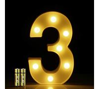 HONPHIER® LED Number Lights Marquee Decoration Light Up Numbers Night Light Lights Sign for Home Party Wedding Anniversary Decor Battery Operated (3)