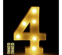 HONPHIER® LED Number Lights Marquee Decoration Light Up Numbers Night Light Lights Sign for Home Party Wedding Anniversary Decor Battery Operated (4)